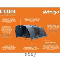 5 Man Family Weekend Tent Vango Sierra 500 Tent (Deep Blue)