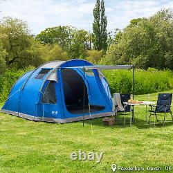 5 Man Tent Festival Family Camping Waterproof 5000mm Dark Bedroom Living Area