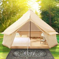 5 Meter Bell Tent Canvas Teepee/Tipi Waterproof Outdoor Camping With Stove Hole