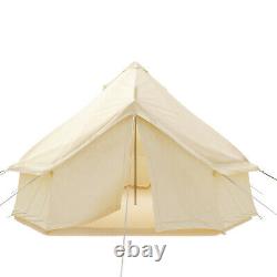 5 Meter Bell Tent Canvas Teepee/Tipi Waterproof Outdoor Camping With Stove Hole