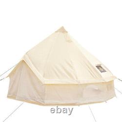 5 Meter Bell Tent Canvas Teepee/Tipi Waterproof Outdoor Camping With Stove Hole