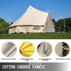 5 Meter Bell Tent Canvas Teepee/Tipi Waterproof Outdoor Glamping With Stove Hole