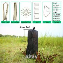 5 Meter Bell Tent Canvas Teepee/Tipi Waterproof Outdoor Glamping With Stove Jack