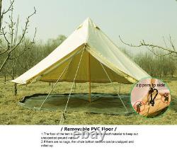 5 Meter Bell Tent Canvas Teepee/Tipi Waterproof Outdoor Glamping With Stove Jack