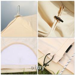 5 Meter Bell Tent Canvas Teepee/Tipi Waterproof Outdoor Glamping With Stove Jack