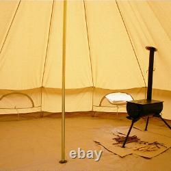 5 Meter Bell Tent Canvas Teepee/Tipi Waterproof Outdoor Glamping With Stove Jack