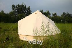 5M Double Door Waterproof Bell Tent Canvas Heavy Duty British Yurts Tent Glaming