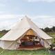5m Bell Tent With Stove Hole Sidewall Breathable Cotton Canvas Tent For 4 Season