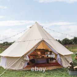 5M bell tent with stove hole sidewall breathable cotton canvas tent for 4 season