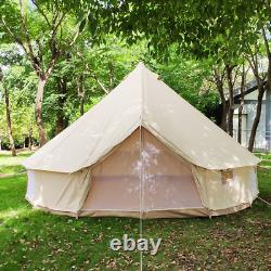 5M bell tent with stove hole sidewall breathable cotton canvas tent for 4 season