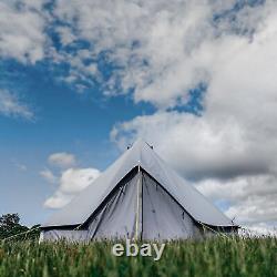 5m Bell Tent Canvas Tent Teepee/Tipi Outdoor Glamping Large Grey