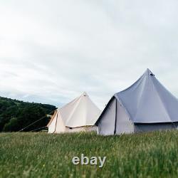 5m Bell Tent Canvas Tent Teepee/Tipi Outdoor Glamping Large Grey