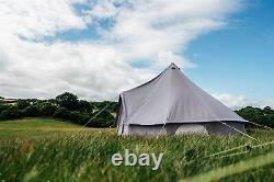 5m Bell Tent Canvas Tent Teepee/Tipi Outdoor Glamping Large Grey