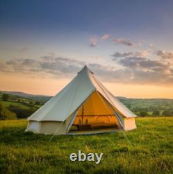 5m Bell Tent Canvas Tent Teepee Tipi Yurt Camping Glamping Heavy Duty Large