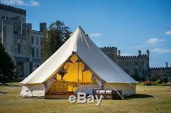 5m Bell Tent High Spec 320GSM Zipped in Groundsheet, UV, Water, Mould Proof