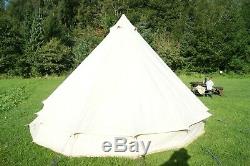 5m Large Quality Canvas Boutique Camping Bell Tent Tipi Wigwam + Bunting