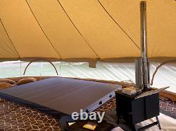 5m Ultimate Pro Mesh cotton canvas 360gsm Bell Tent stove hole fire retardant