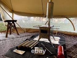 5m Ultimate Pro Mesh cotton canvas 360gsm Bell Tent stove hole fire retardant