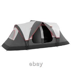 6 8 Man Camping Tent 2000mm Waterproof Air Vents Groundsheet Two Room FOXDEN