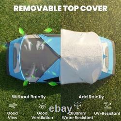 6-8 Man Camping Tent Waterproof 2000mm Rainfly Two Room Tunnel 3 Season Sky Blue
