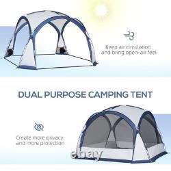 6-8 Person Family Camping Tent Large Dome, 4 Mesh Walls, Festival