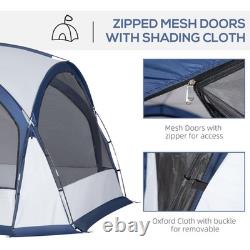 6-8 Person Family Camping Tent Large Dome, 4 Mesh Walls, Festival