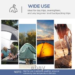 6-8 Person Family Camping Tent Large Dome, 4 Mesh Walls, Festival