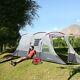 6-8 Person Tunnel Tent 2 Room Camping 3 Door Carry Bag Festival 1.8m High Grey