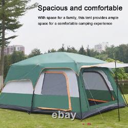 6-8Person for Outdoors Extra Large Family Tent Waterproof 2 Bedrooms&Living Area