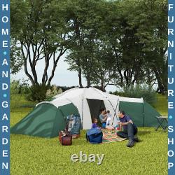 6-9 Man Large Tunnel Tent with Three Bedrooms & Living Room for Camping & Hiking