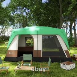 6 Man Camping Tent Family Air Vents Groundsheet Windows Green Ventilation FOXDEN