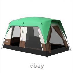 6 Man Camping Tent Family Air Vents Groundsheet Windows Green Ventilation FOXDEN