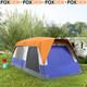 6 Man Camping Tent Mesh Windows Groundsheet Ventilation Orange Air Vents Foxden