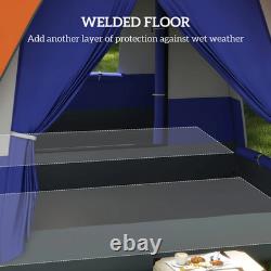 6 Man Camping Tent Mesh Windows Groundsheet Ventilation Orange Air Vents FOXDEN