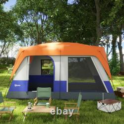 6 Man Camping Tent Mesh Windows Groundsheet Ventilation Orange Air Vents FOXDEN