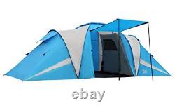 6 Man Camping Tunnel Tent, Larger 5m Family Tent With 2 Bedroom