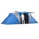 6 Man Tunnel Tent Family Camping Living Area Darkened Bedrooms 3000mm Waterproof