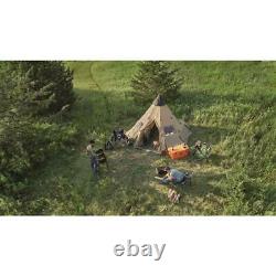 6 Person 14' x 14' Teepee Tent Camping Hunting Outdoors Rain Weather Resistant