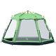 6 Person Camping Tent 2-tier Pop-up Family Portable Carry Bag Outsunny Green