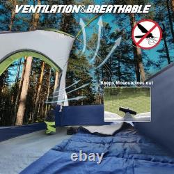 6 Person Camping Tent 4 Season Waterproof Windproof Easy Setup 3 Min Dark Blue