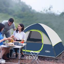 6 Person Camping Tent 4 Season Waterproof Windproof Easy Setup 3 Min Dark Blue