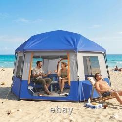 6 Person Camping Tent Cabin 3000mm Waterproof UV30+ Protection Quick Setup