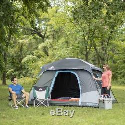 6 Person Dark Rest Cabin Tent 10 x 9 Portable Instant Shelter Outdoor Camp Gray