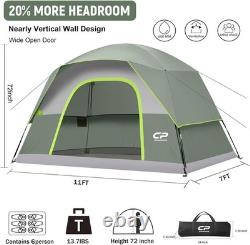 6 Person Dome Tent Waterproof Polyester Camping Hiking 182cm Standing Height