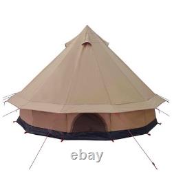 6 Person Family Camping Tent Waterproof Outdoor Shelter Brown Large Tent