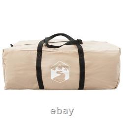 6 Person Family Camping Tent Waterproof Outdoor Shelter Cream Large Tent