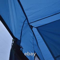 6 Person Large Family Tunnel Tent Instant Up Outdoor Camping Travel Tent Blue UK