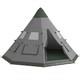 6-person Tipi Tent For Family Camping 365x365cm, 260cm Peak Weatherproof