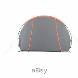 6 Person Tunnel Tent Grey Orange Camping Waterproof Outdoor Hiking Folding Beach