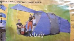 6 person Tunnel tent, 2 Bedrooms, Large Living Area By Euro hike